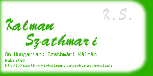 kalman szathmari business card