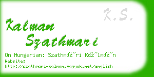 kalman szathmari business card